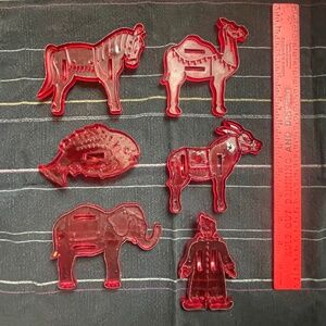 Vintage plastic cookie cutters